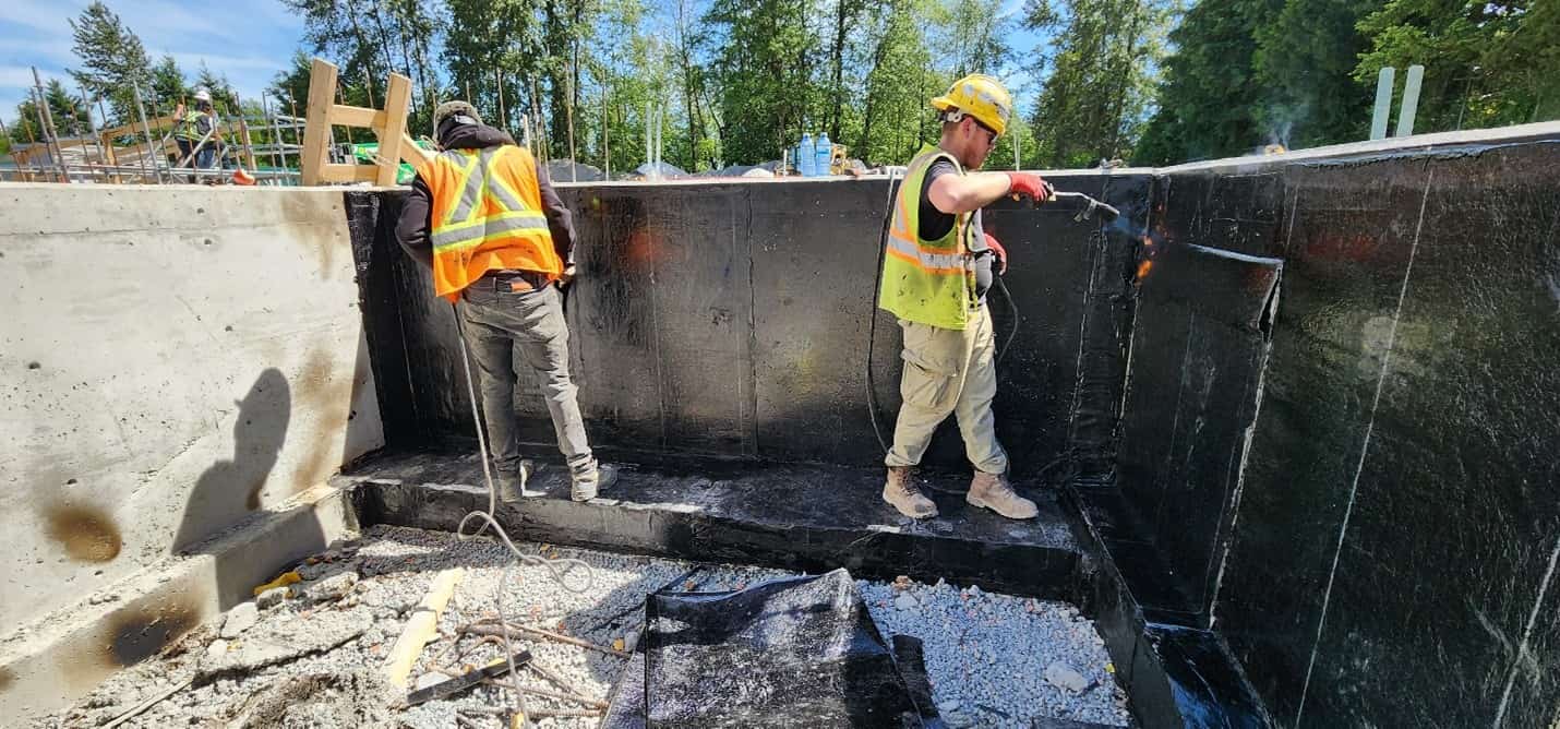 Cast in place wall Waterproofing